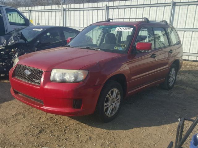 JF1SG66608H700008 - 2008 SUBARU FORESTER S RED photo 2