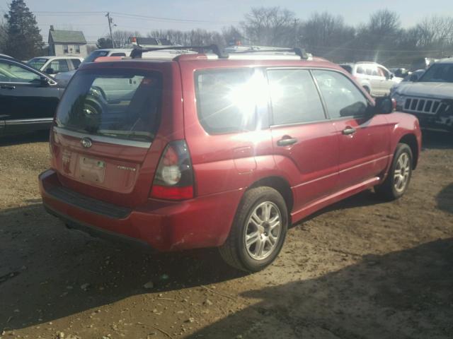 JF1SG66608H700008 - 2008 SUBARU FORESTER S RED photo 4