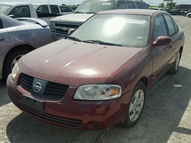 3N1CB51D84L861640 - 2004 NISSAN SENTRA 1.8 MAROON photo 2