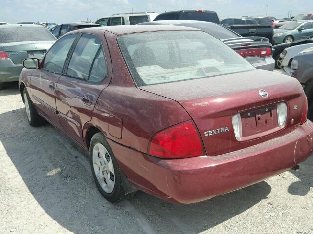 3N1CB51D84L861640 - 2004 NISSAN SENTRA 1.8 MAROON photo 3