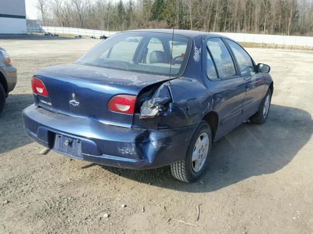 1G1JC524517332610 - 2001 CHEVROLET CAVALIER B BLUE photo 4