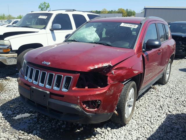 1C4NJDBB2ED880370 - 2014 JEEP COMPASS SP RED photo 2