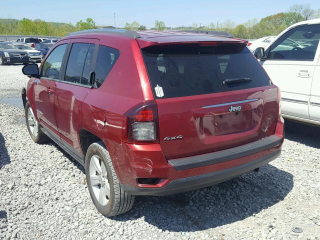 1C4NJDBB2ED880370 - 2014 JEEP COMPASS SP RED photo 3