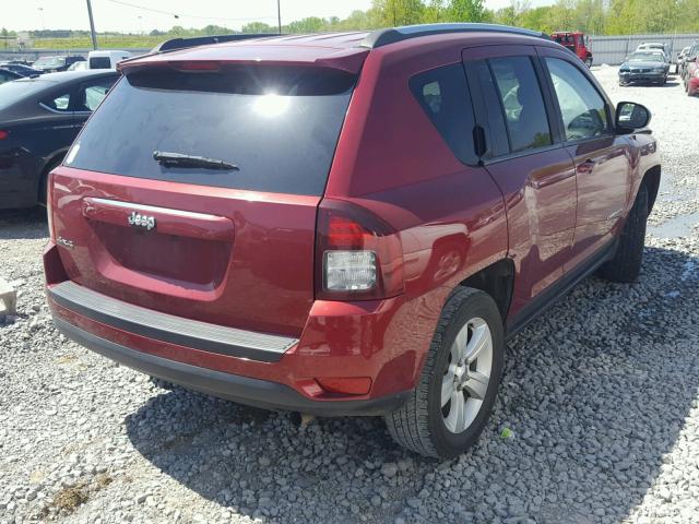 1C4NJDBB2ED880370 - 2014 JEEP COMPASS SP RED photo 4