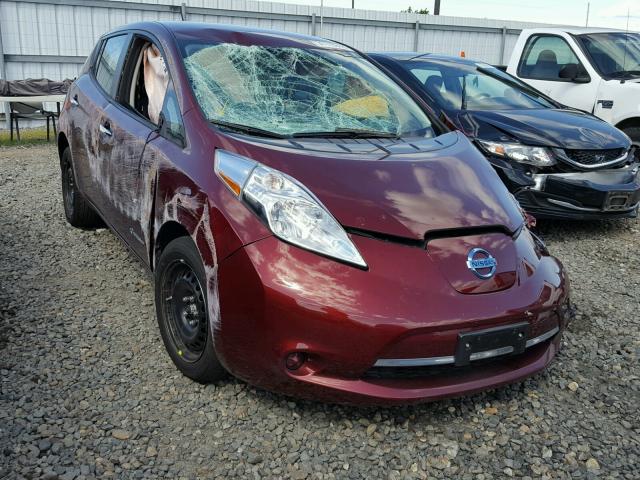 1N4BZ0CP4HC304939 - 2017 NISSAN LEAF S RED photo 1