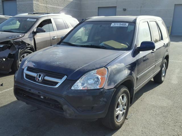 JHLRD78843C011863 - 2003 HONDA CR-V EX BLUE photo 2