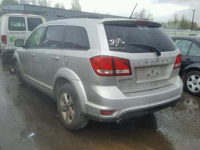 3C4PDDBG9CT345832 - 2012 DODGE JOURNEY SX SILVER photo 3