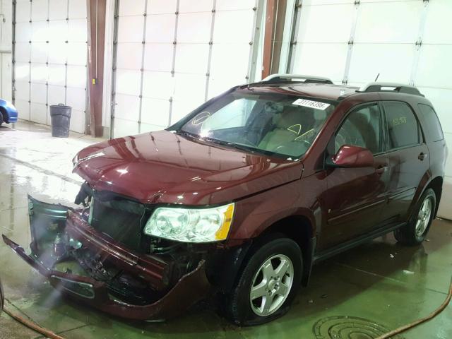 2CKDL63FX76230652 - 2007 PONTIAC TORRENT MAROON photo 2