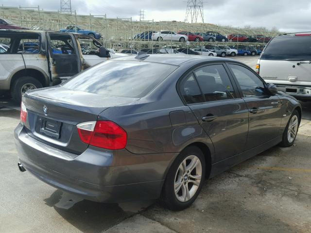 WBAVA37508NL47846 - 2008 BMW 328 I BLACK photo 4