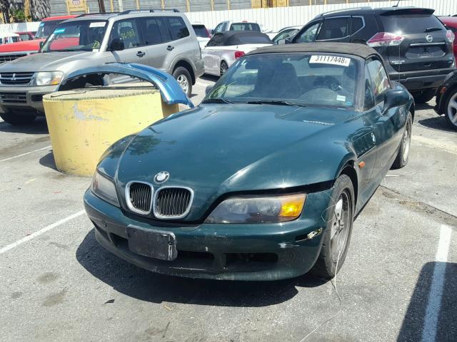 4USCH7328VLB78107 - 1997 BMW Z3 1.9 GREEN photo 2