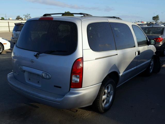 4N2ZN15T92D808843 - 2002 NISSAN QUEST GXE SILVER photo 4