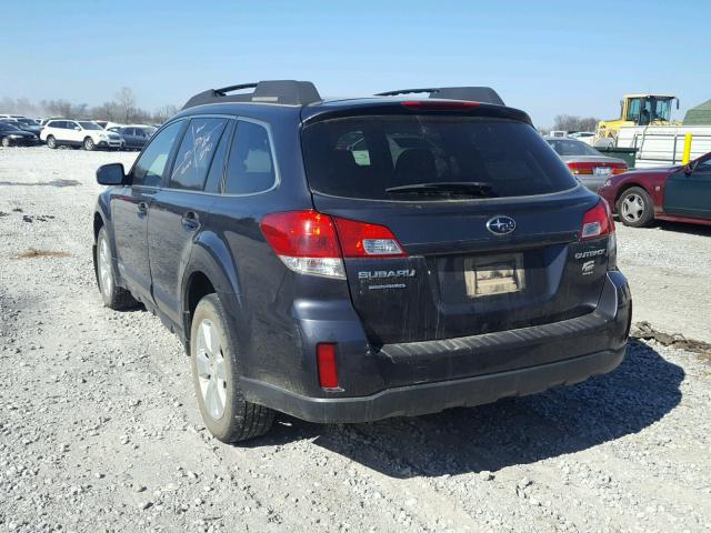 4S4BRCCC8B3404165 - 2011 SUBARU OUTBACK 2. GRAY photo 3