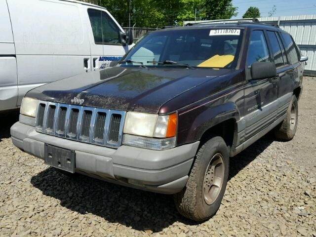 1J4GZ58S3VC691256 - 1997 JEEP GRAND CHER BURGUNDY photo 2