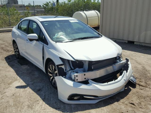 19XFB2F93FE058769 - 2015 HONDA CIVIC EXL WHITE photo 1