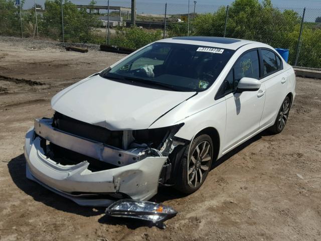 19XFB2F93FE058769 - 2015 HONDA CIVIC EXL WHITE photo 2