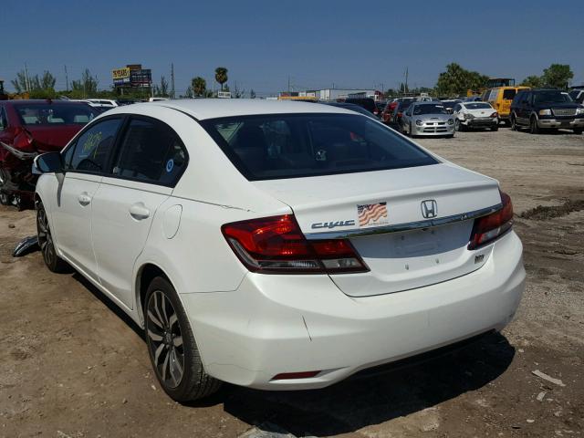 19XFB2F93FE058769 - 2015 HONDA CIVIC EXL WHITE photo 3