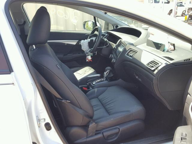 19XFB2F93FE058769 - 2015 HONDA CIVIC EXL WHITE photo 5