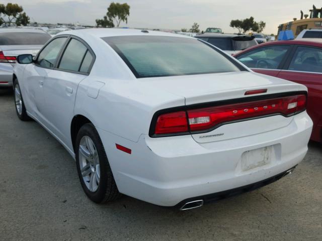 2B3CL3CG8BH503094 - 2011 DODGE CHARGER WHITE photo 3