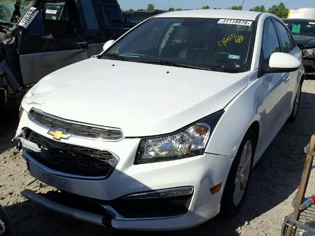 1G1PE5SB6F7116646 - 2015 CHEVROLET CRUZE LT WHITE photo 2