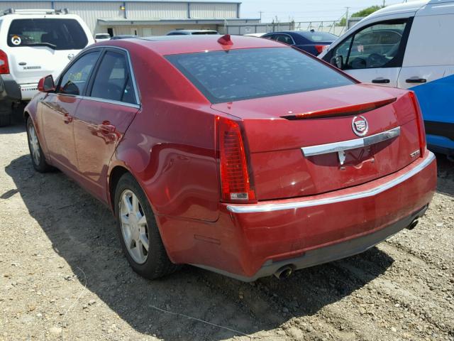 1G6DF577090168219 - 2009 CADILLAC CTS RED photo 3