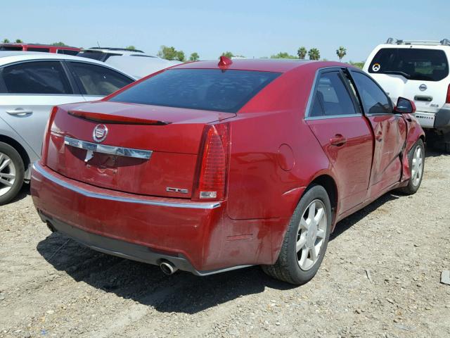 1G6DF577090168219 - 2009 CADILLAC CTS RED photo 4