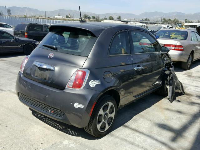 3C3CFFGE0HT515373 - 2017 FIAT 500 ELECTR GRAY photo 4