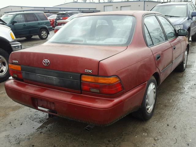 JT2AE09B1R0070834 - 1994 TOYOTA COROLLA LE MAROON photo 4