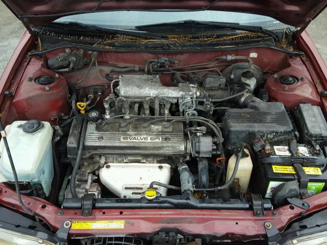 JT2AE09B1R0070834 - 1994 TOYOTA COROLLA LE MAROON photo 7