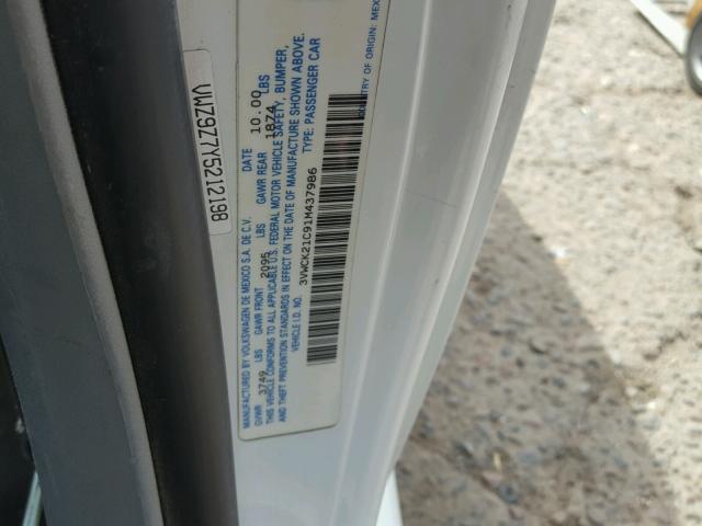 3VWCK21C91M437986 - 2001 VOLKSWAGEN NEW BEETLE თეთრი ფოტო 10