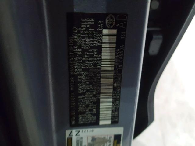 2T1KR32E48C696615 - 2008 TOYOTA COROLLA MA BLUE photo 10