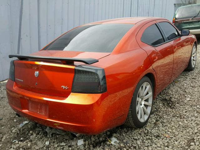 2B3KA53H76H173072 - 2006 DODGE CHARGER R/ ORANGE photo 4