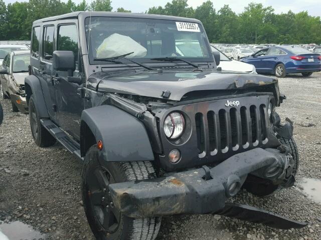 1C4BJWDG0GL167452 - 2016 JEEP WRANGLER U GRAY photo 1