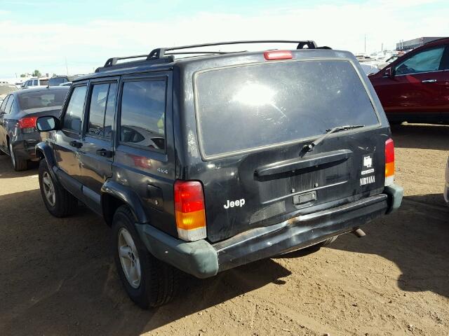 1J4FF48S4YL111547 - 2000 JEEP CHEROKEE S BLACK photo 3