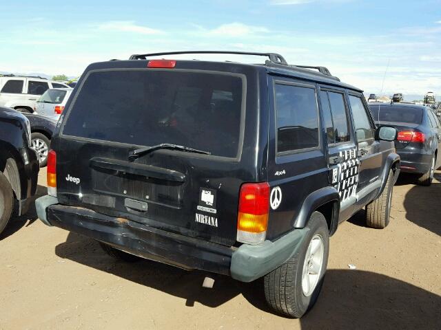 1J4FF48S4YL111547 - 2000 JEEP CHEROKEE S BLACK photo 4