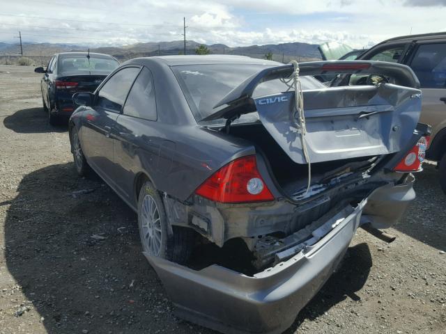 1HGEM21955L077294 - 2005 HONDA CIVIC EX GRAY photo 3