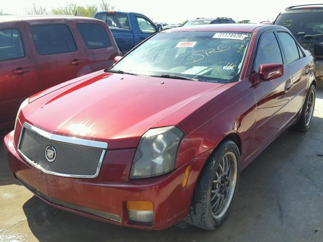 1G6DM56T550183779 - 2005 CADILLAC CTS MAROON photo 2