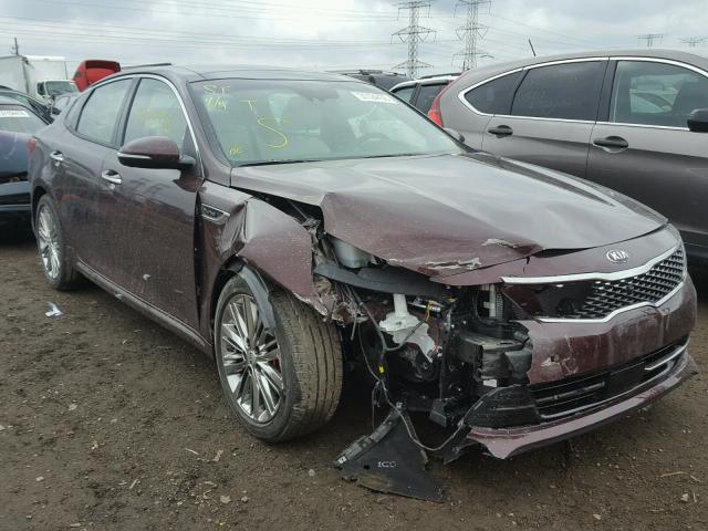 5XXGV4L28JG190683 - 2018 KIA OPTIMA SXL MAROON photo 1