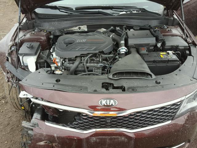 5XXGV4L28JG190683 - 2018 KIA OPTIMA SXL MAROON photo 7