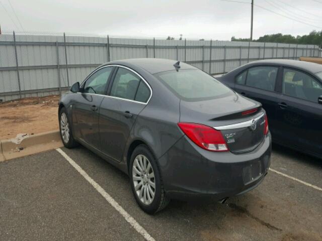 W04GX5GV6B1080274 - 2011 BUICK REGAL CXL GRAY photo 3