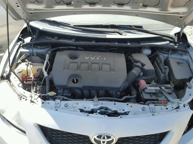 2T1BU4EE2AC432072 - 2010 TOYOTA COROLLA BA SILVER photo 7