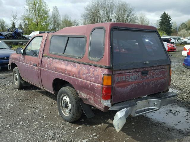 1N6ND11S1KC418792 - 1989 NISSAN D21 SHORT BURGUNDY photo 3