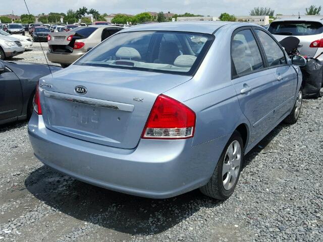 KNAFE121175472774 - 2007 KIA SPECTRA EX BLUE photo 4