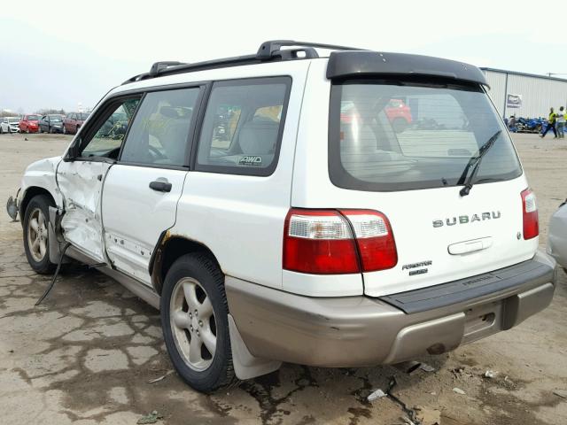 JF1SF65512H722800 - 2002 SUBARU FORESTER S WHITE photo 3