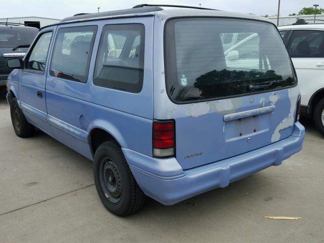 2B4GH2531RR670002 - 1994 DODGE CARAVAN BLUE photo 3