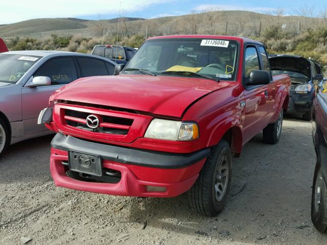 4F4YR16E71TM25434 - 2001 MAZDA B4000 CAB RED photo 2