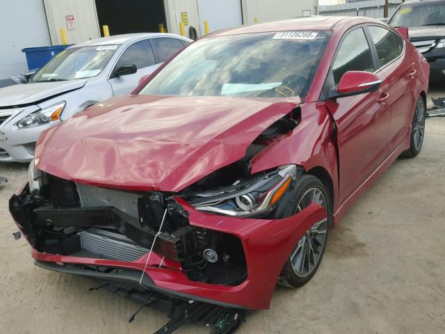 KMHD04LB8JU520071 - 2018 HYUNDAI ELANTRA SP RED photo 2