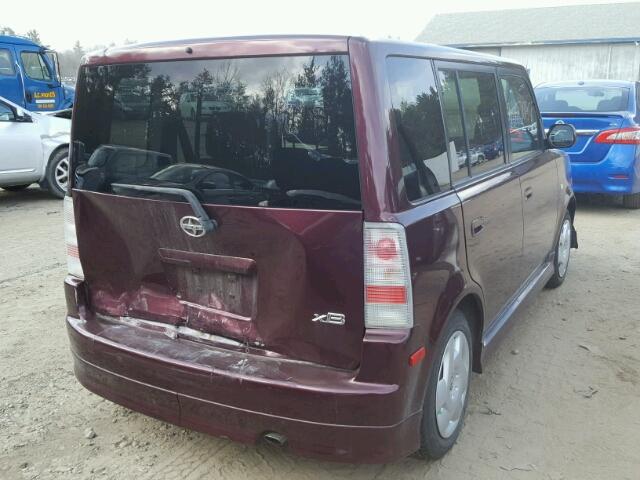 JTLKT324450200943 - 2005 TOYOTA SCION XB მუქწითელი ფოტო 4