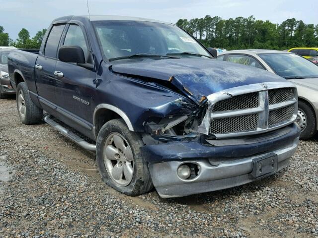 1D7HA18N62S629250 - 2002 DODGE RAM 1500 BLUE photo 1