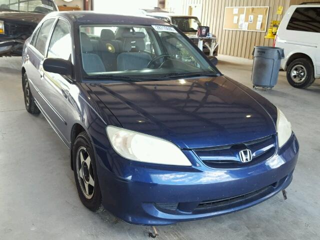 2HGES16594H564760 - 2004 HONDA CIVIC LX BLUE photo 1