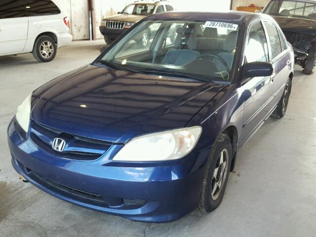 2HGES16594H564760 - 2004 HONDA CIVIC LX BLUE photo 2